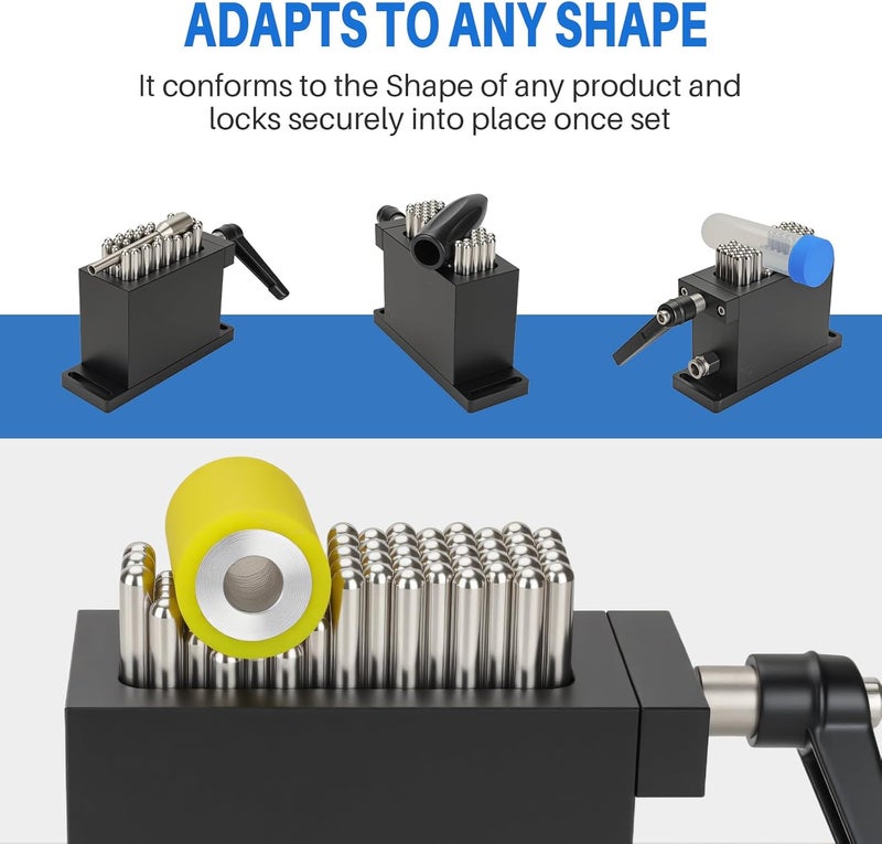 CHENNTAI 67-Pin Flexible Fixture Universal Clamp, 30x79mm Needle Array, 21mm Stroke for CNC Machining, Laser Marking & Precision Assembly, with Anti-Corrosion Stainless Steel & Aluminum Base - Image 3
